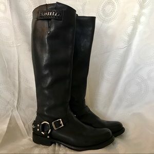 FRYE Jenna Chain Tall Motorcycle Boots